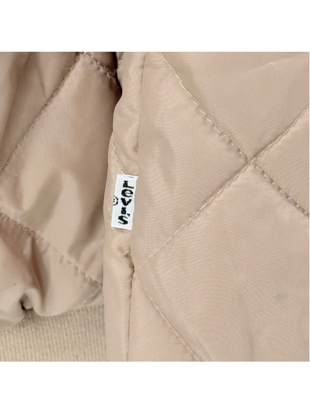 Women's Levi Strauss & Co. Quilted Puffer Jacket Small Beige Tan White Tab - Picture 9 of 16